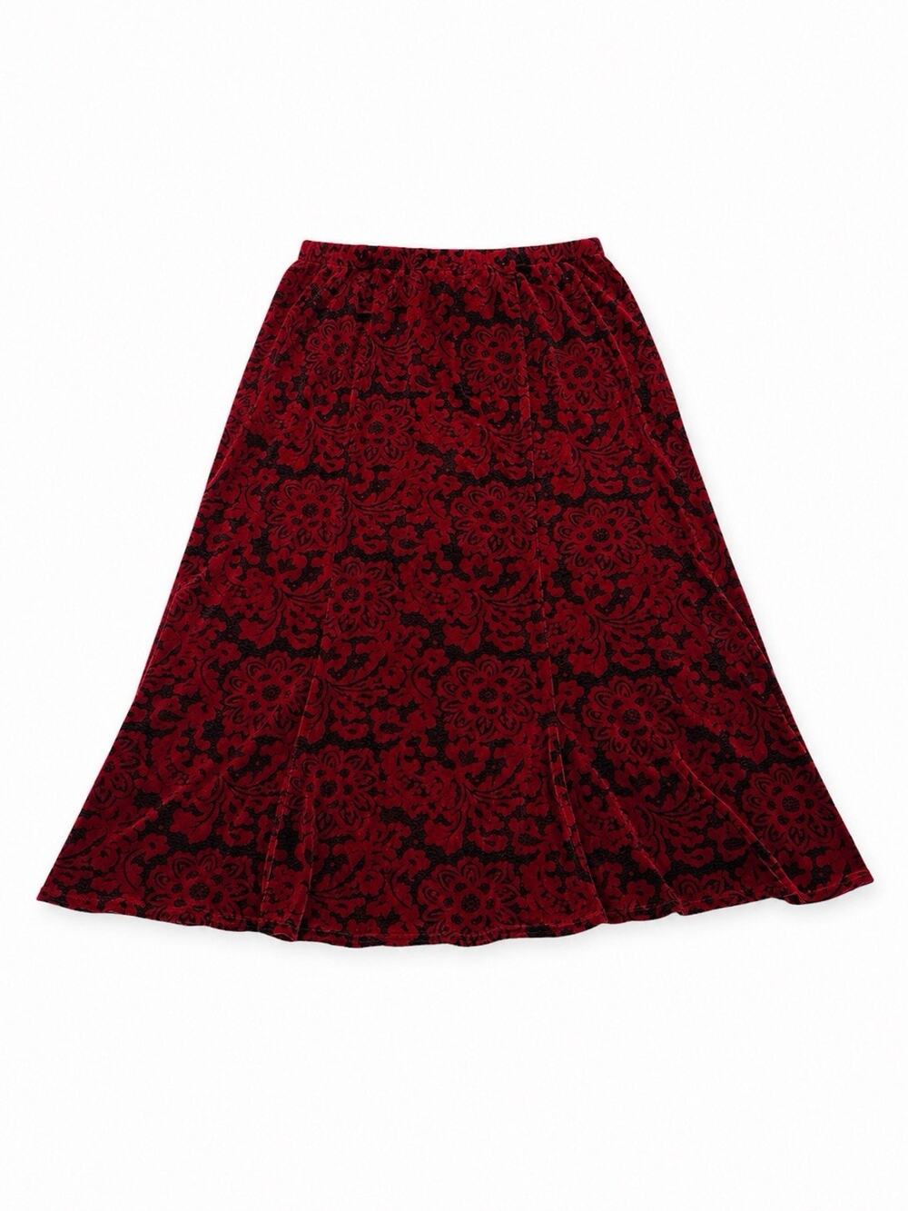 Choice Women’s Vintage Velvet Skirt Floral